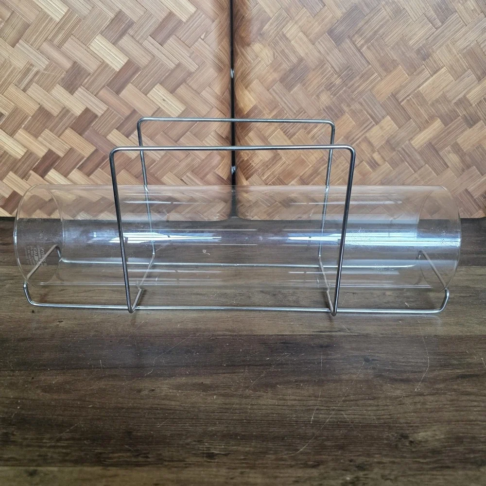 Pyrex Bake A Round Glass Bread Baking Tube & Metal Rack Corning 14